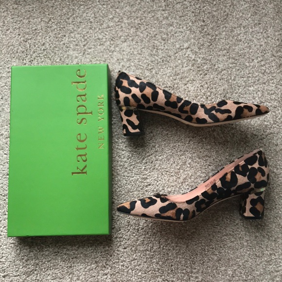 kate spade Shoes - Kate Spade leopard calf hair block heels NIB NWT
